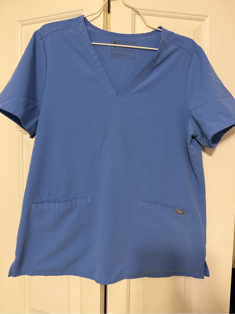 Figs Women's Casma Scrub Top in Ceil Blue